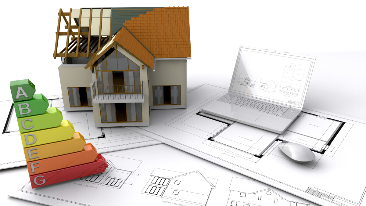 illustration d'un plan conçu pour la rénovation énergétique d'une maison